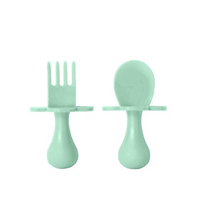 First Self Feeding Utensil Set of Spoon and Fork for Babies - All Colors