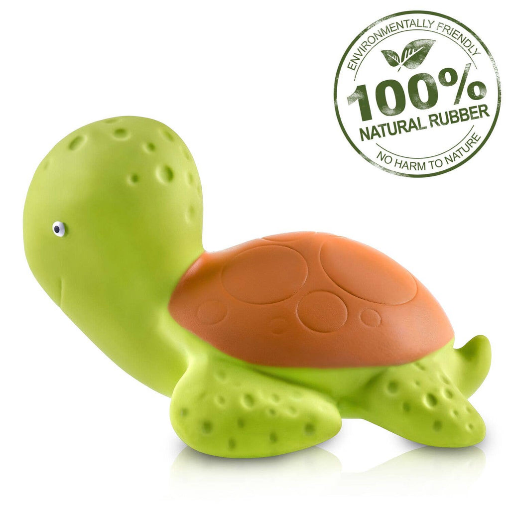 CaaOcho - Sea Turtle Bath Toy Hole Free - 100% Pure Natural Rubber