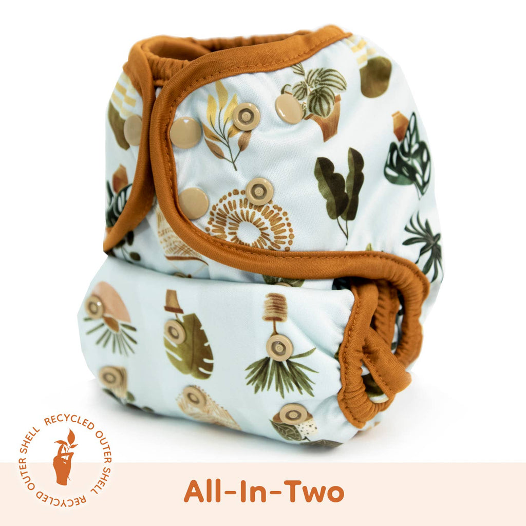Lighthouse Kids Company | Cloth Diapers | Cloth Nappy - Signature All-In-Two SWITCH Cover - Plants