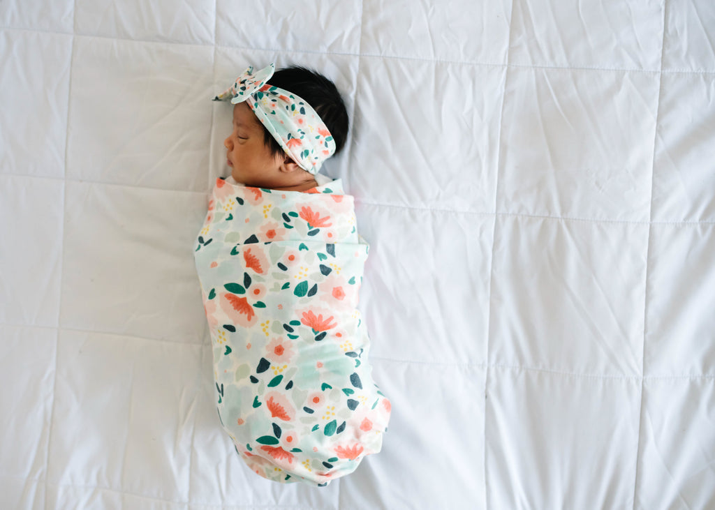 Copper Pearl Knit Swaddle Blanket- Leilani