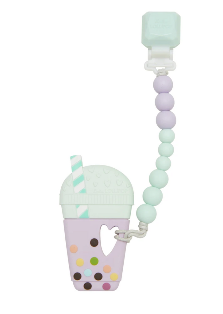 Loulou Lollipop - Taro Bubble Tea Teether Set Gem - Lilac Mint